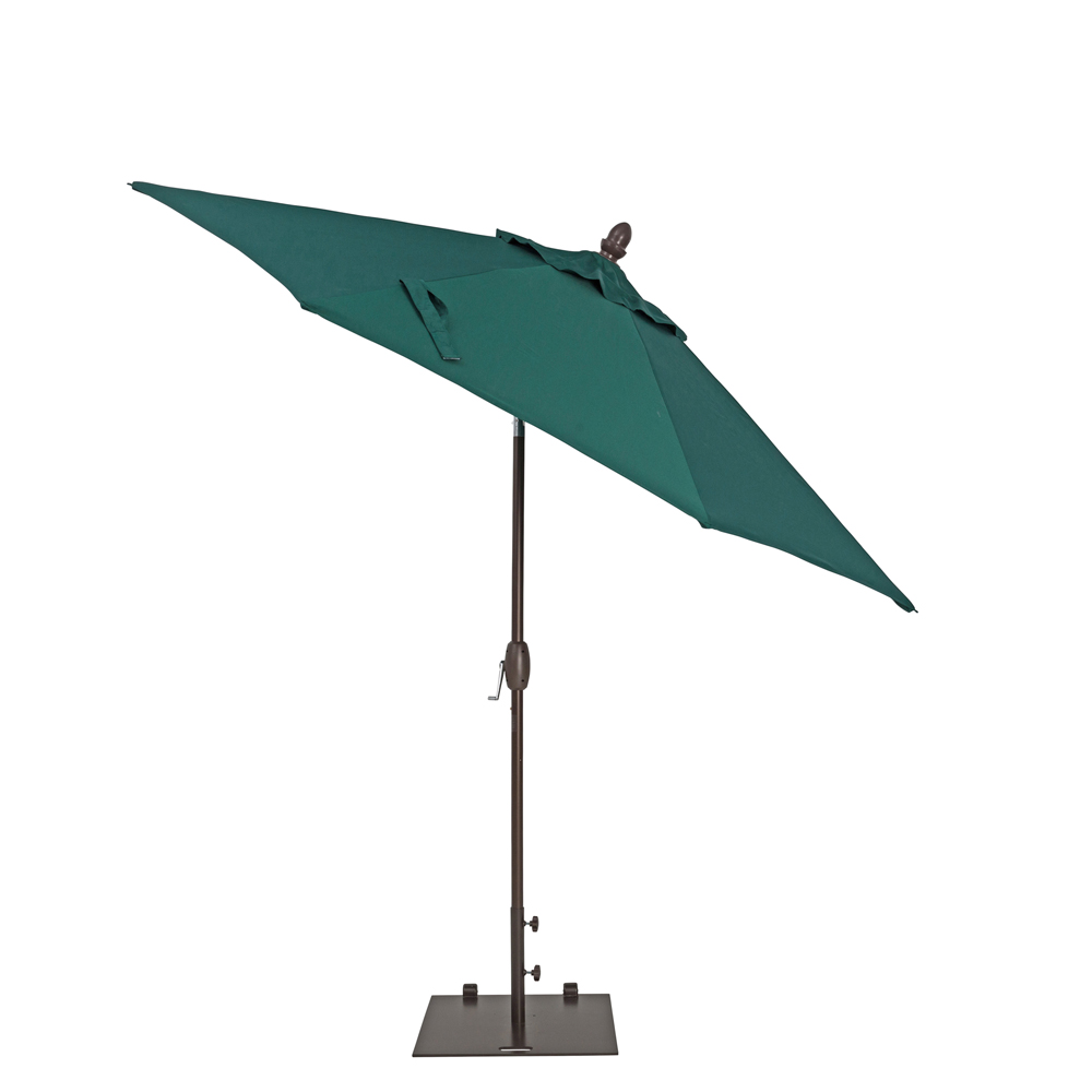 TrueShade Plus 9' Market Umbrella with Push Button Tilt Forest Green