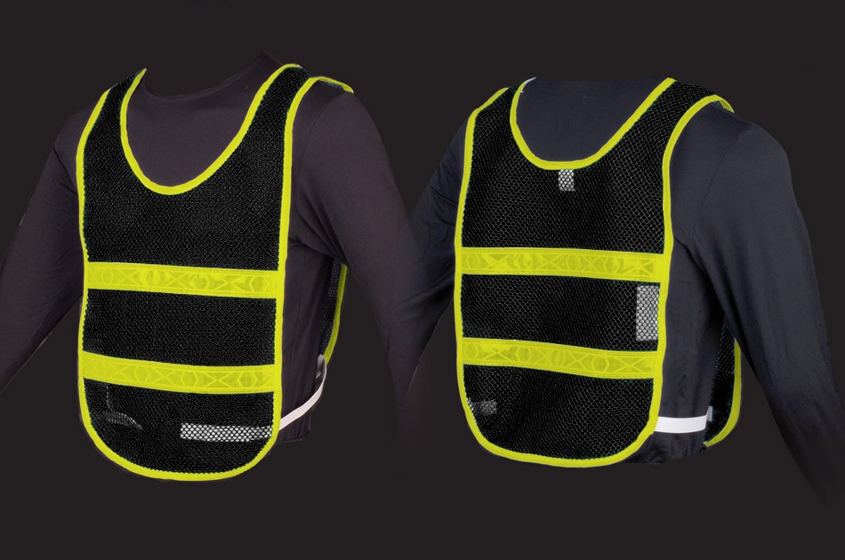 Reflective Standard Safety Vest - L Black/Lime
