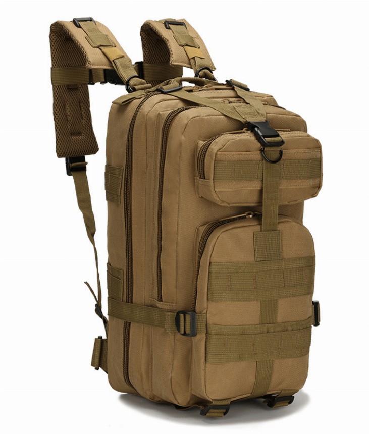 Tactical Military 25L Molle Backpack - Khaki