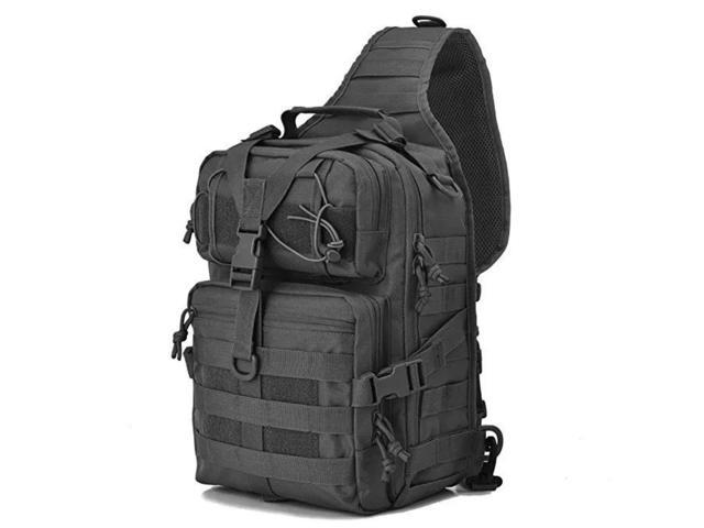 Tactical Military Medium Sling Range Bag - Black