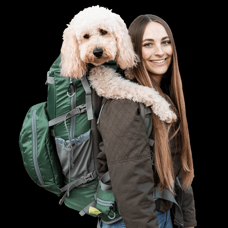 Kolossus | Big Dog Carrier & Backpacking Pack - Large (20"-23" from collar to tail) Myrtle Green
