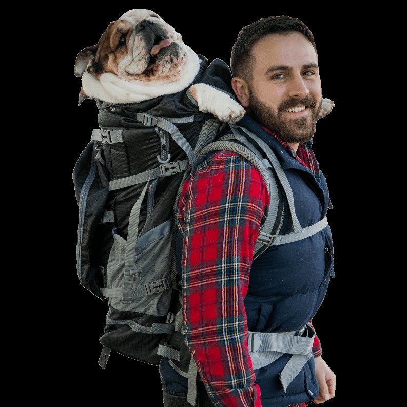 Kolossus | Big Dog Carrier & Backpacking Pack - X-Large (23"-26" from collar to tail) Black