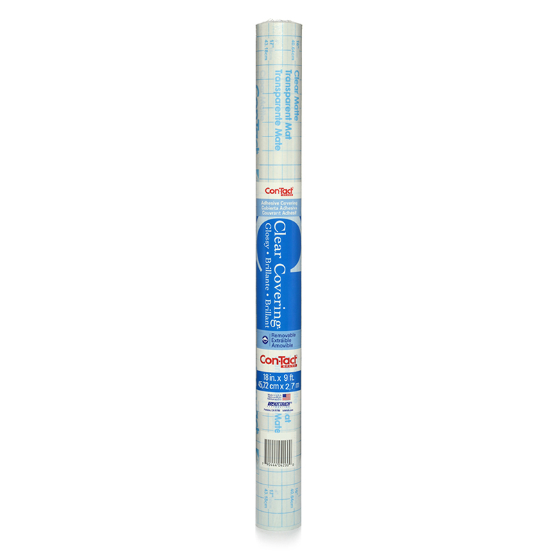 Adhesive Roll, Clear, 18" x 9 ', Glossy
