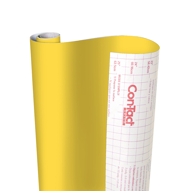 Creative Covering Adhesive Covering, Yellow, 18" x 16 ft