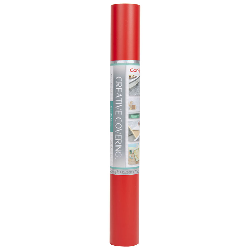 Creative Covering Adhesive Covering, Red, 18" x 50 ft