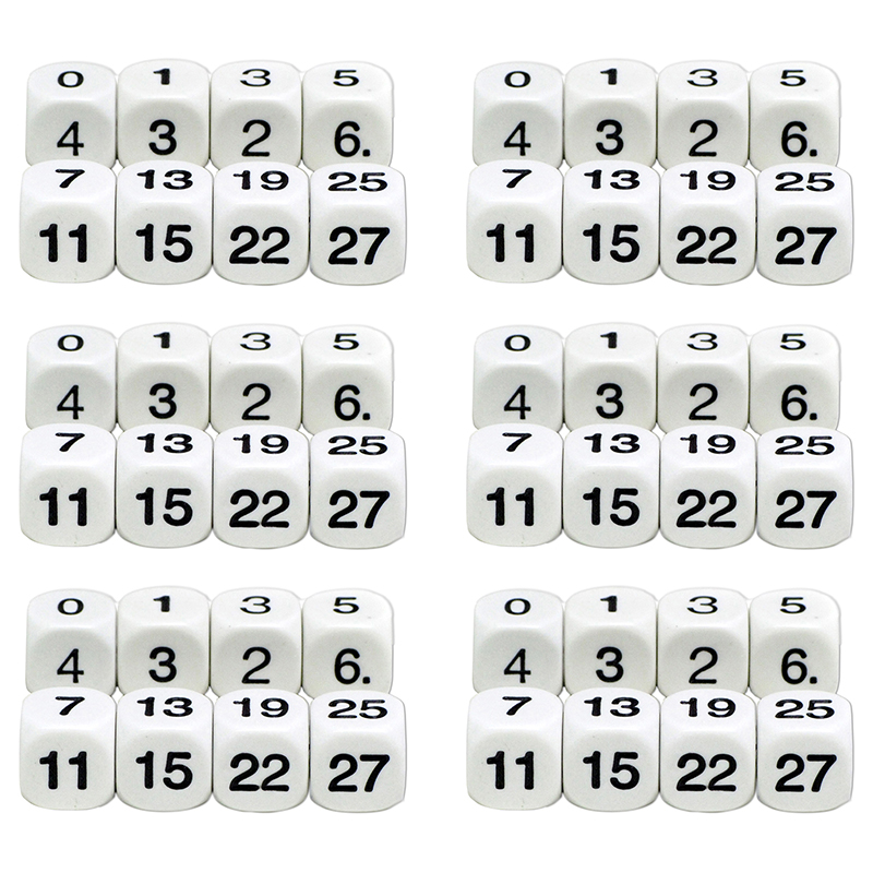 Math Numbers Dice, 6 Sets