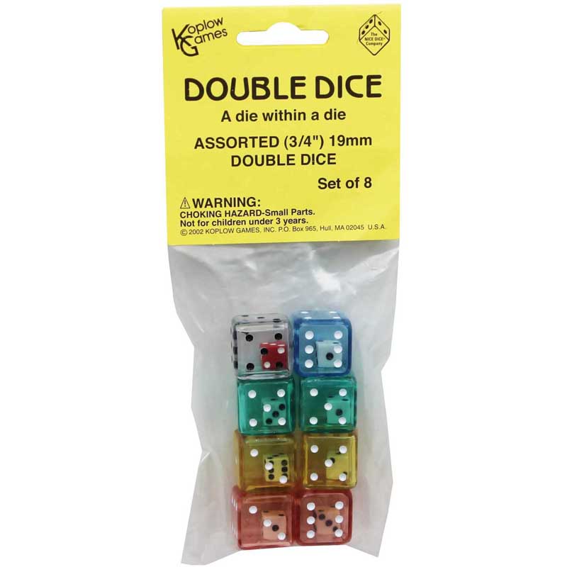 Double Dice Set, Pack of 8