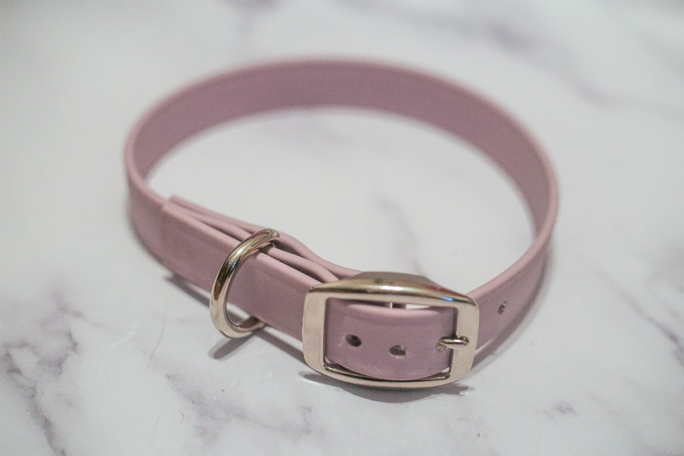 Biothane Buckle Dog Collar - Large 15-17 inches Pink