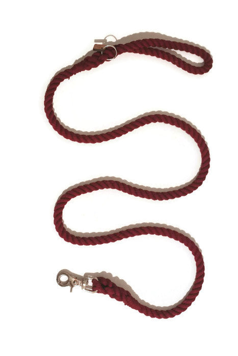 Rope Dog Leash - 5 ft Burgundy