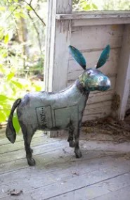 Recycled Metal Donkey