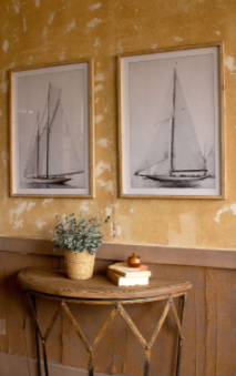 Set Of Two Framed Sailboat Prints Under Glass
