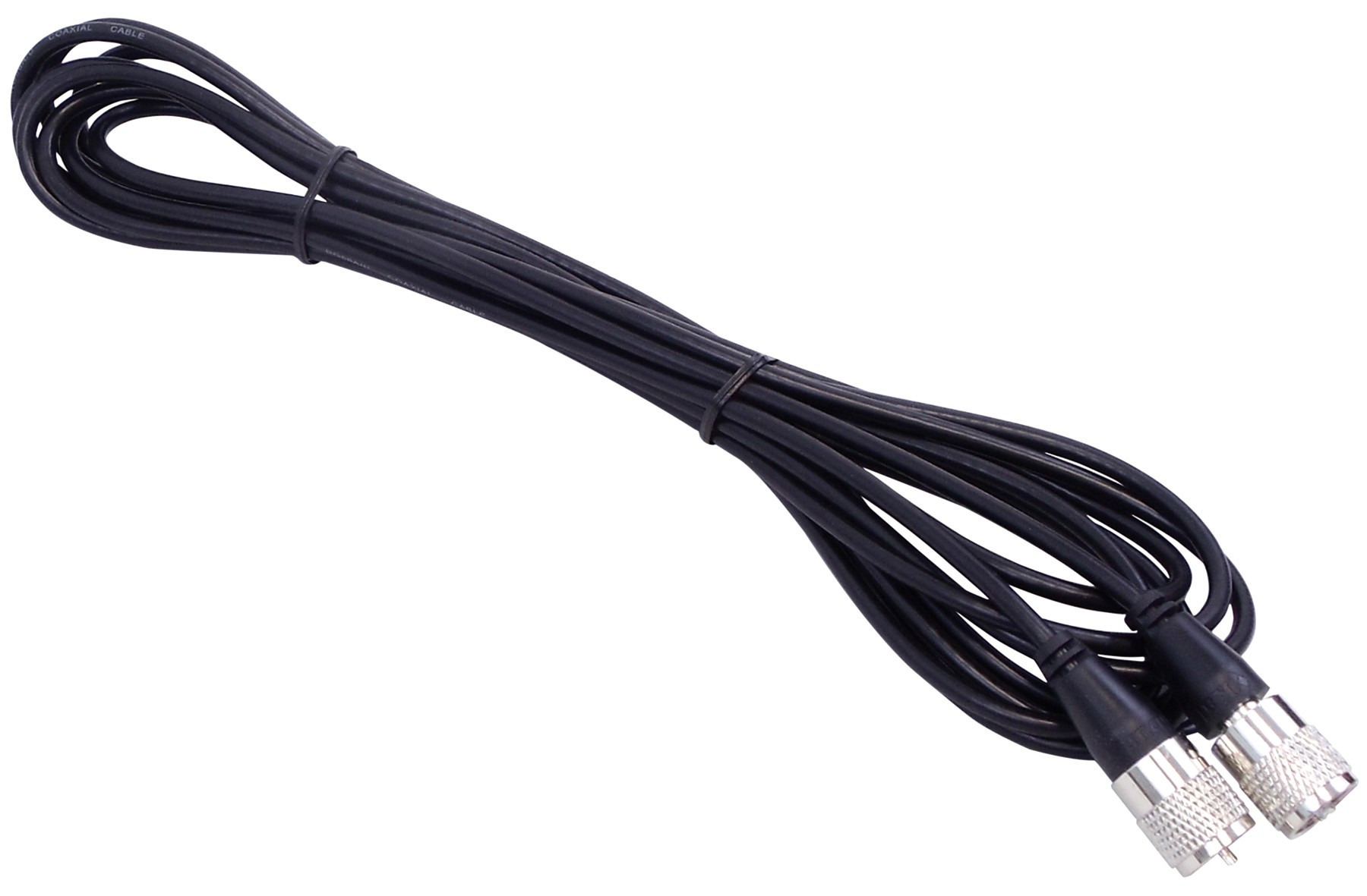 Kalibur 18 Foot Black Rg58A/U Coax Cable Assembly With Molded Pl259 Connectors On Each End