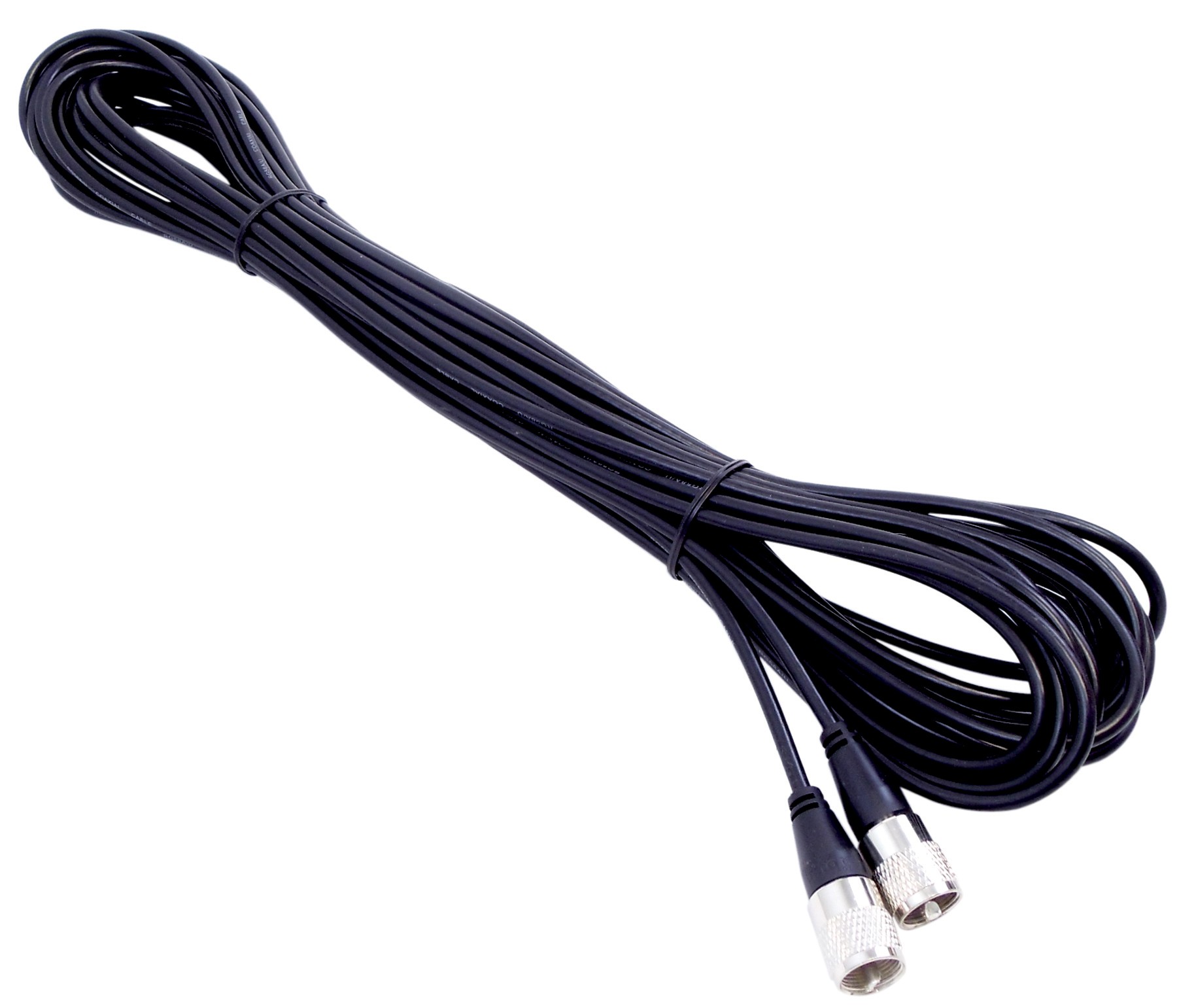 Kalibur 50 Foot Black Rg58A/U Coax Cable Assembly With Molded Pl259 Connectors On Each End