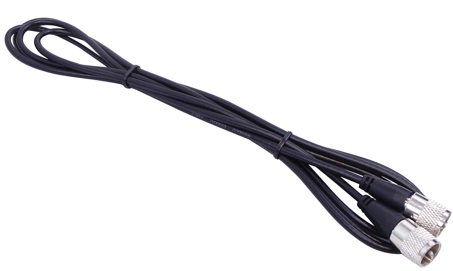 Kalibur 9 Foot Black Rg58A/U Coax Cable Assembly With Molded Pl259 Connectors On Each End