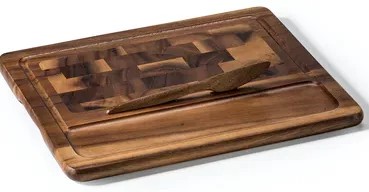 End Grain Cheeseboard with Knife