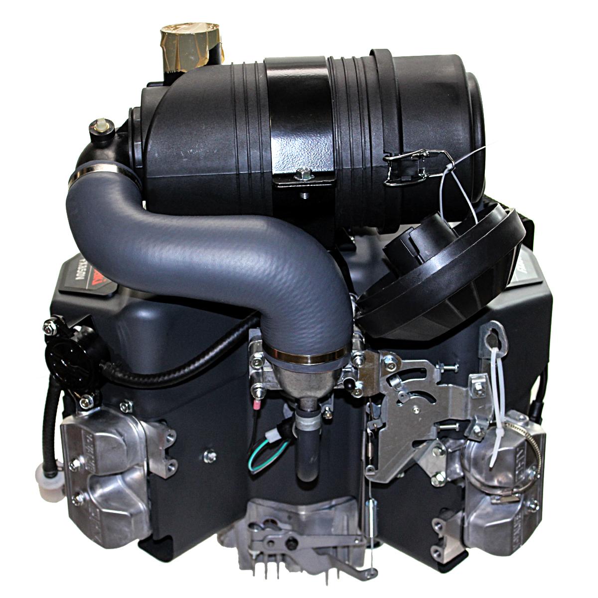 27hp Twin Cylinder Vertical 1-1/8"x4-9/32" Shaft, Electric Start, 15 Amp Alternator, Canister Air Filter, Kawasaki Engine