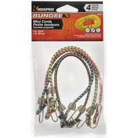 10IN MINI BUNGEE CORD, 4 PACK