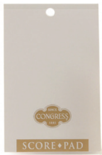 Congress White Score Pad