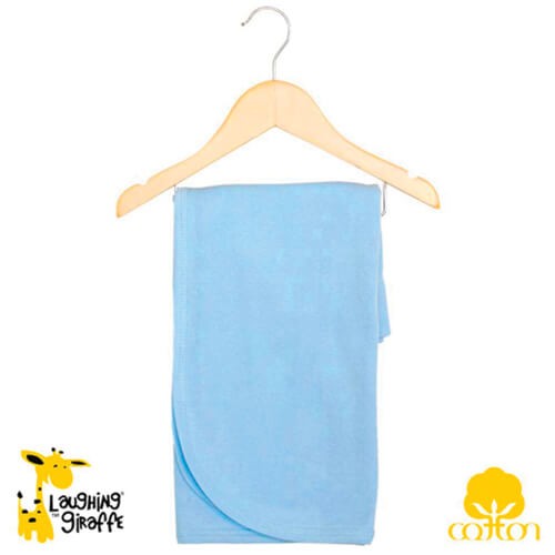 The Laughing Giraffe Receiving Blanket - One Size Blue