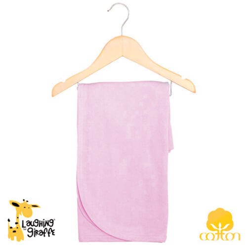 The Laughing Giraffe Receiving Blanket - One Size Pink
