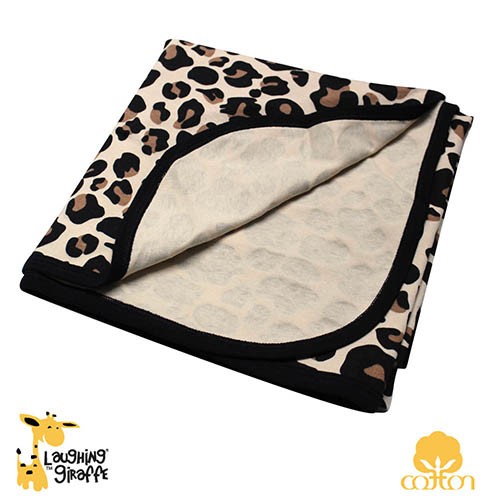 The Laughing Giraffe Receiving Blanket - One Size Tan Leopard