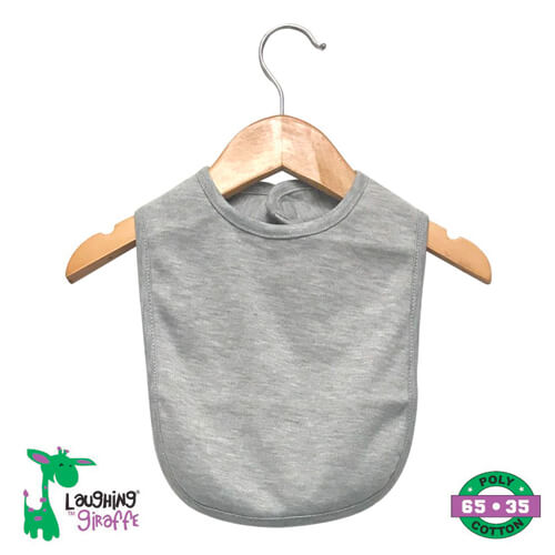 The Laughing Giraffe Baby Bibs With Velcro Closure One Size Heather Gray Style #LG3462H
