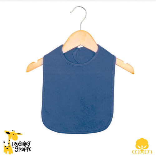 The Laughing Giraffe Baby Bibs With Velcro Closure One Size Royal Blue Style #LG2480B
