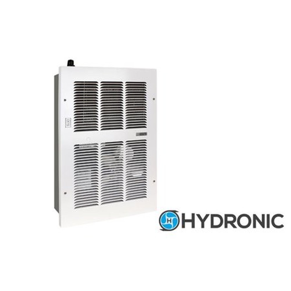 Hydronic Wall Heater Med 8550/11200 Btu Ecm W/Aqua Sw & Fan Sw White