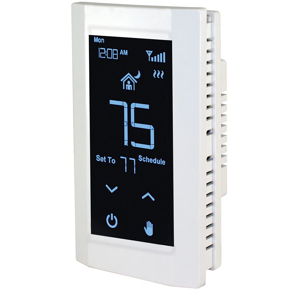King Electric Hoot WiFi Line Voltage Smart Programmable Thermostat, 120/208/240V, Double Pole, White