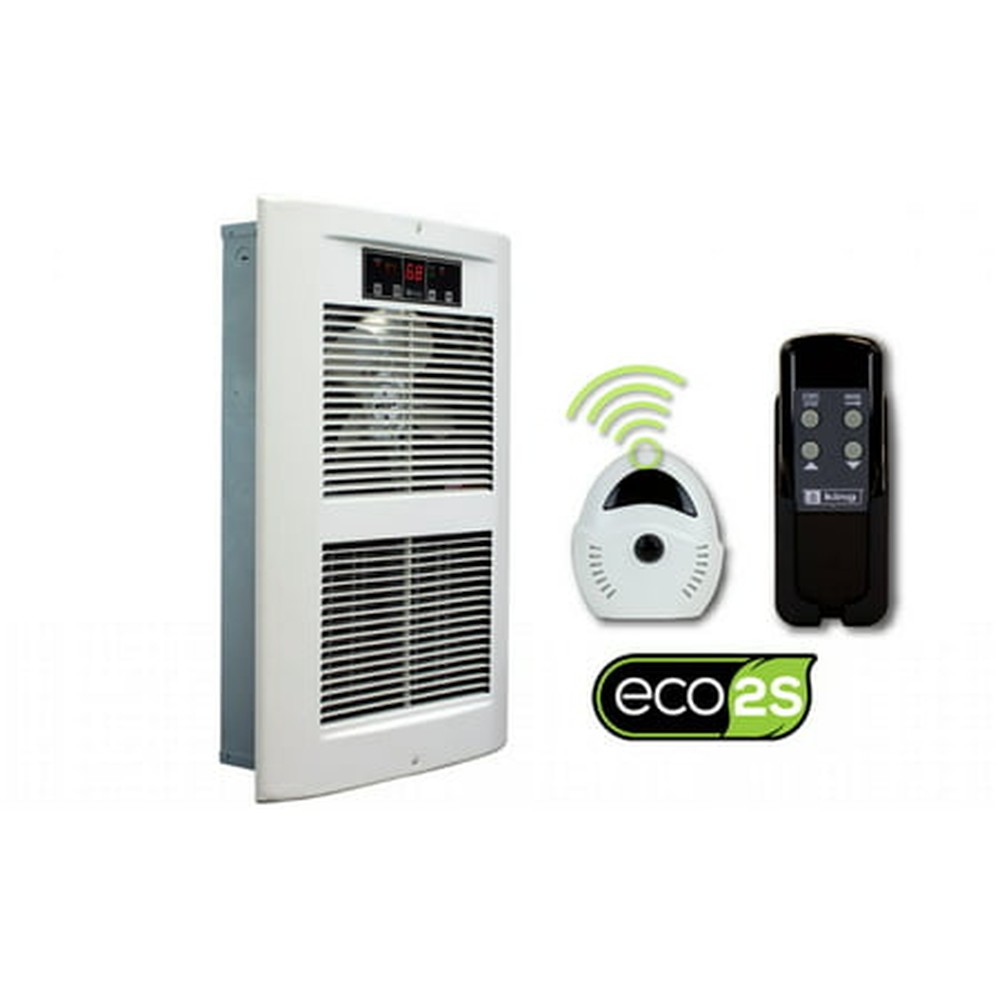King Electric LPW ECO2S Electronic 2-Stage Wall Heater w/ Remote, 2750W / 120V, Bright White