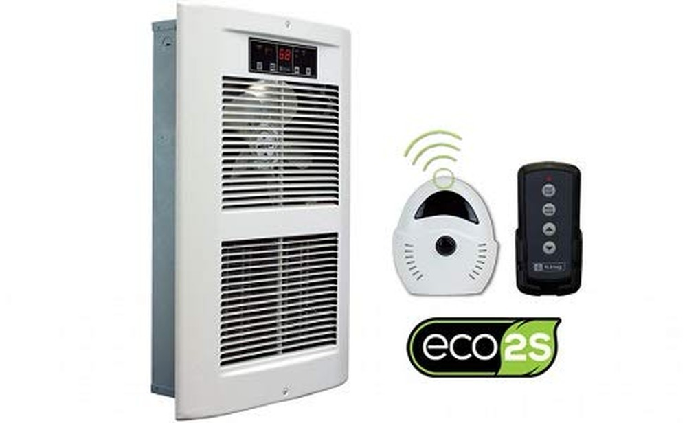 King Electric LPW ECO2S Electronic 2-Stage Wall Heater w/ Remote, 4500W / 240V, White Dove