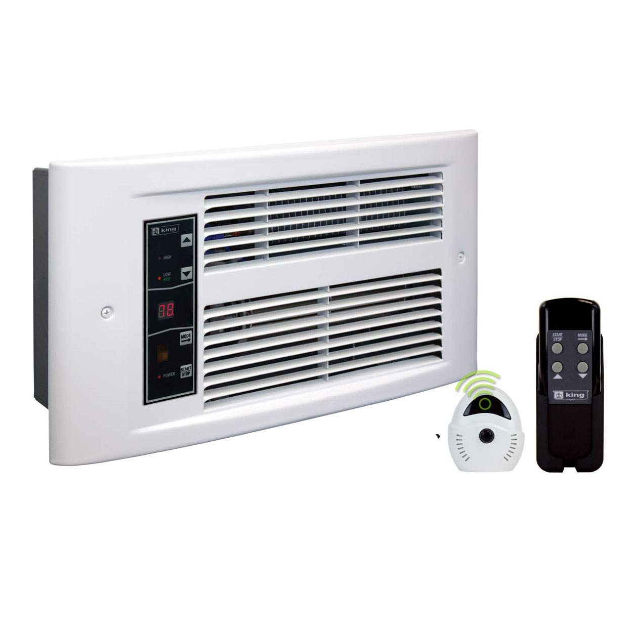 King Electric PX ECO2S 2-Stage Wall Heater, 1500W / 120V, White Dove