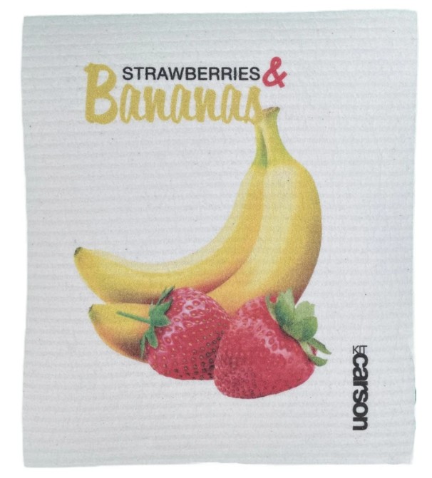 Bananas and Strawberry Swedish Dishcloths