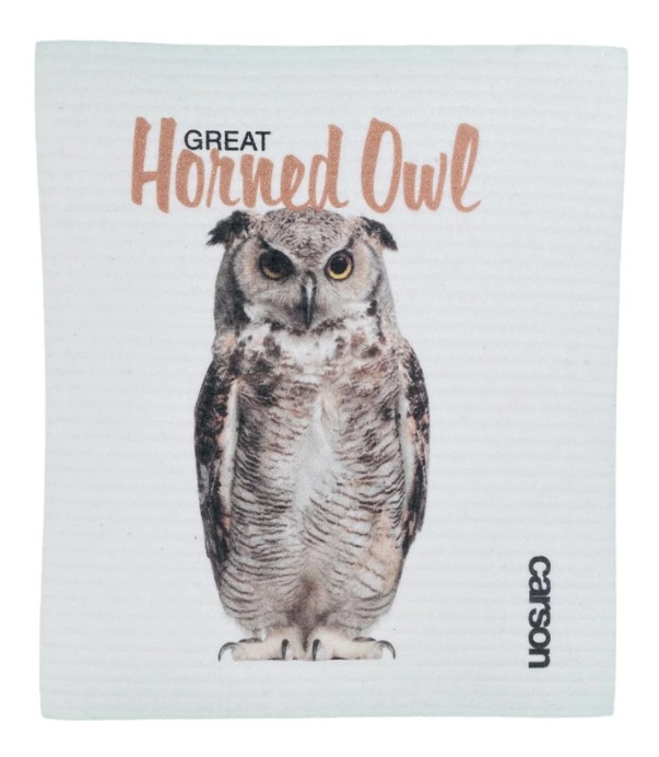 Great Horned Owl Swedish Dishcloths