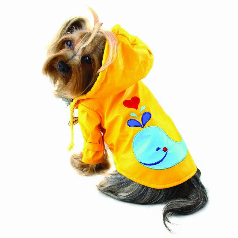 Splashing Whale Raincoat with Cotton Lining - Small