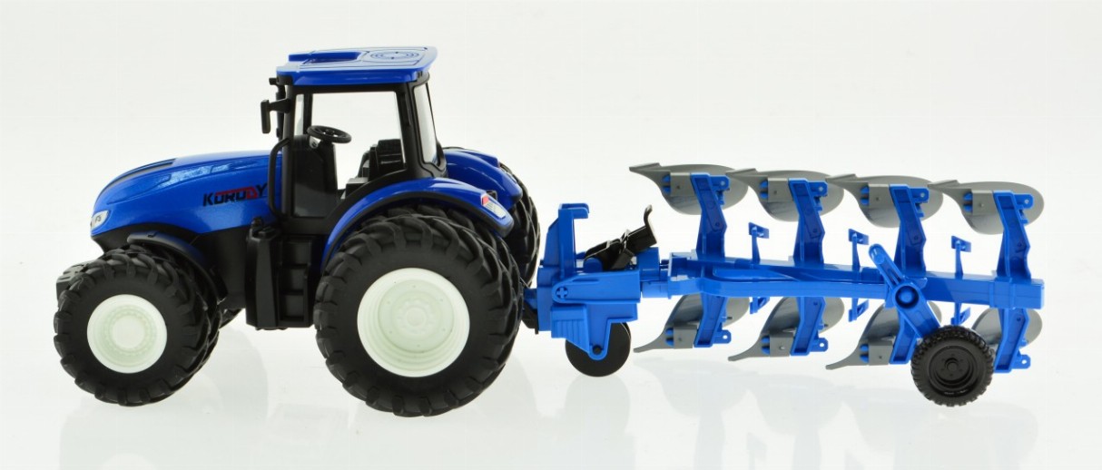 RC Farm Tractor - Metal Part - Blue Big Wheels Blue