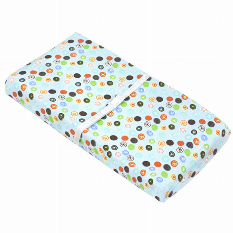 Change Pad Fitted Sheet - Blue w/ Circles