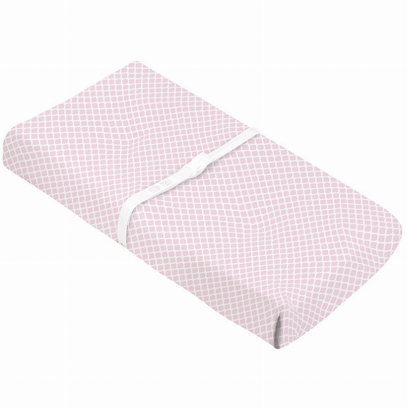 Change Pad Fitted Sheet - Pink Lattice