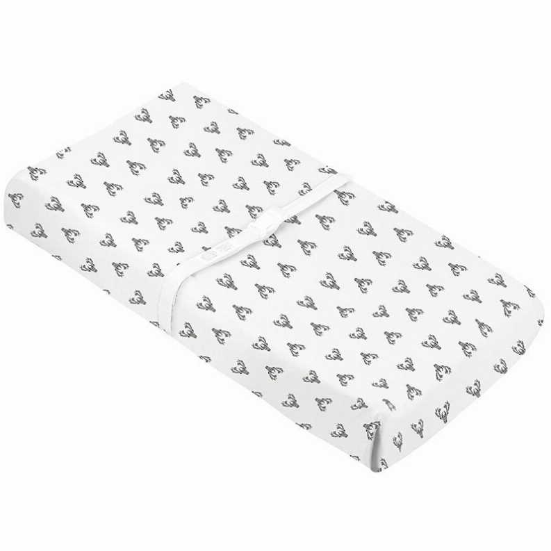 Change Pad Flannel Sheet - Deer Black & White