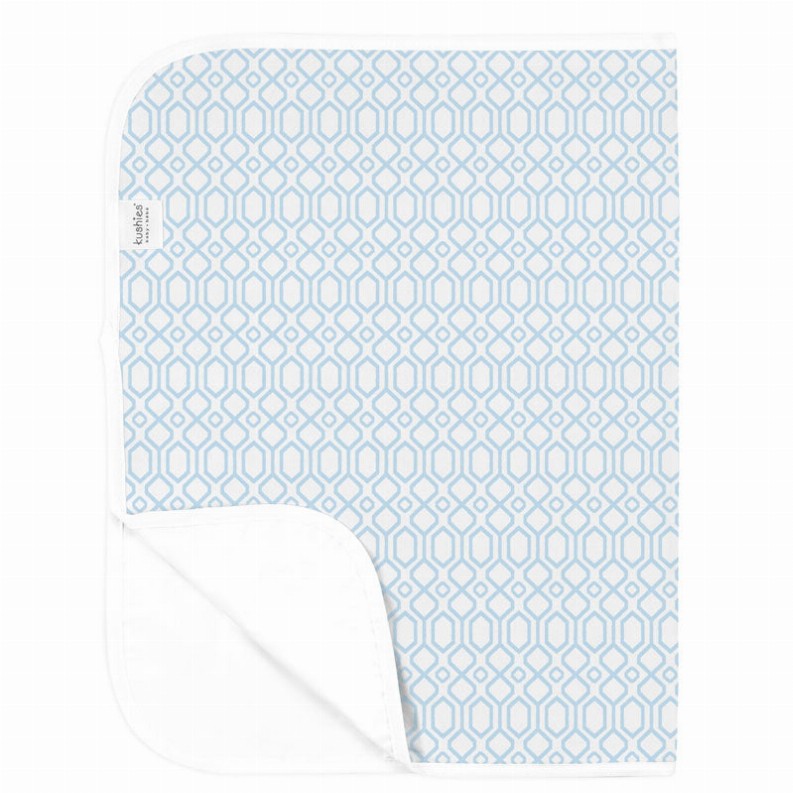 Deluxe Baby Changing Pad - Blue Octagon