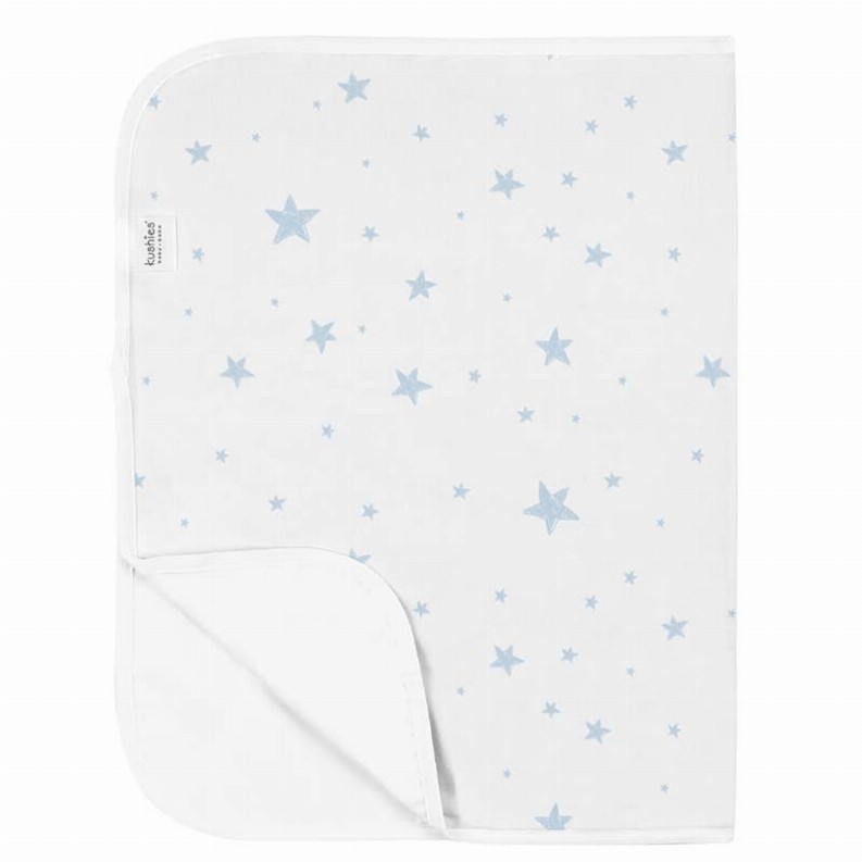 Deluxe Baby Changing Pad - Blue Scribble Stars