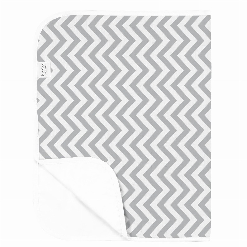 Deluxe Baby Changing Pad - Grey Chevron