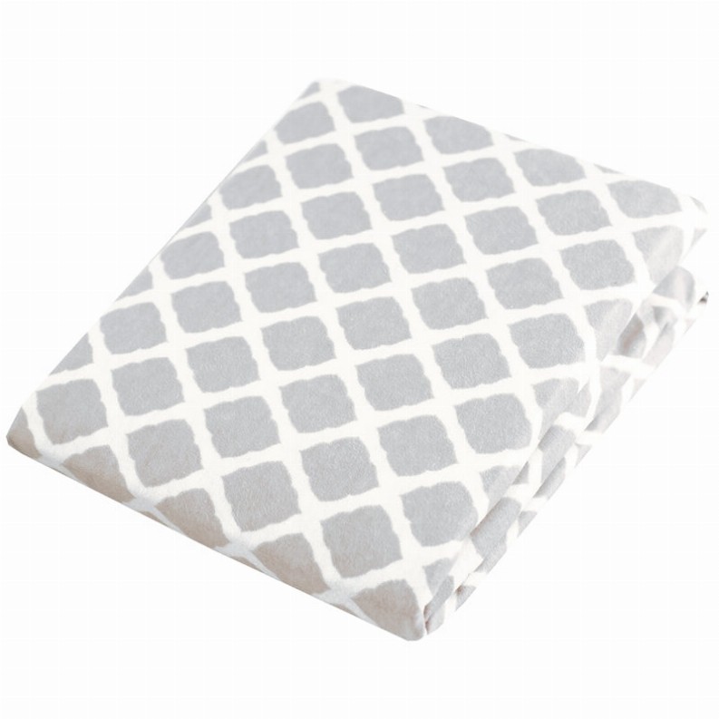 Fitted Bassinet Sheet - Lilac Lattice