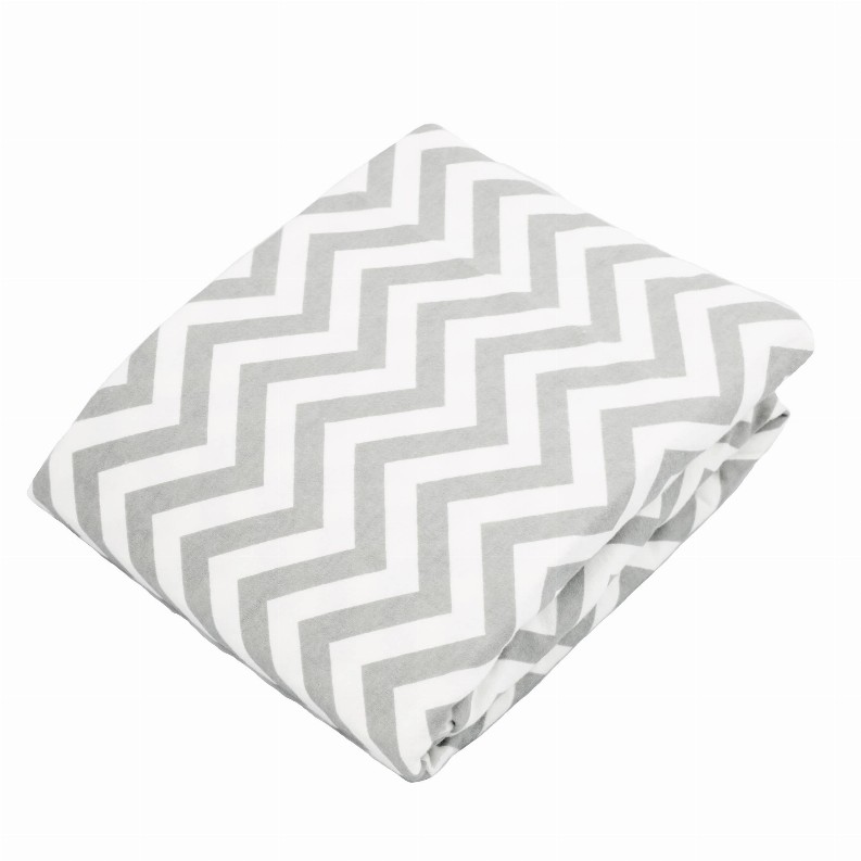 Fitted Change Pad Sheet - Grey Chevron