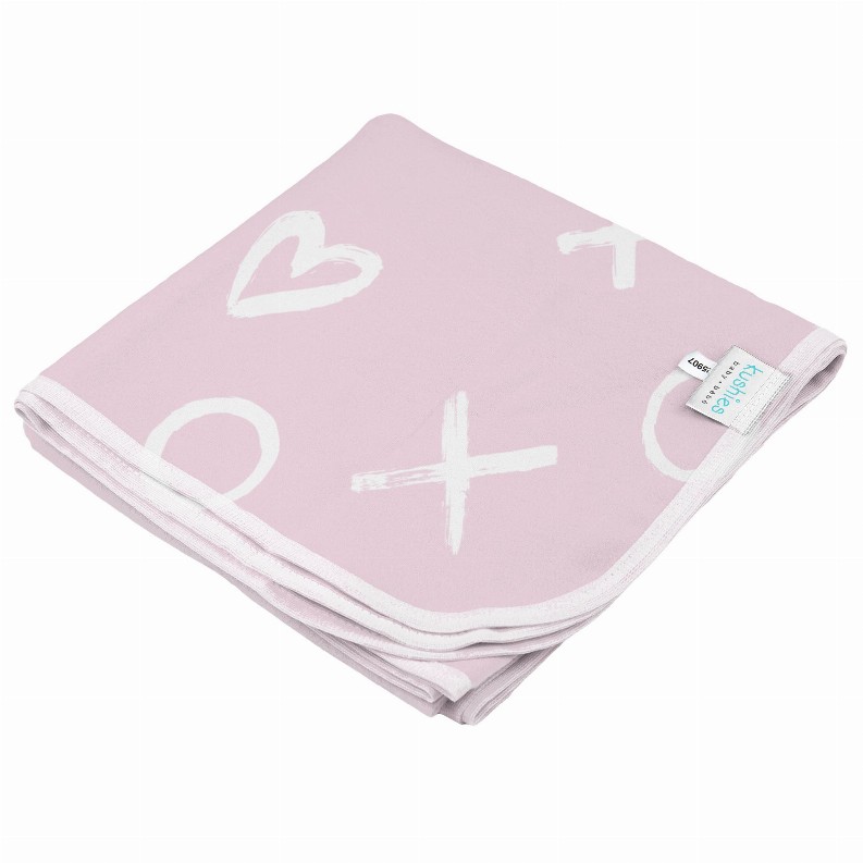 Flannel | Receiving Blanket - Pink Xo