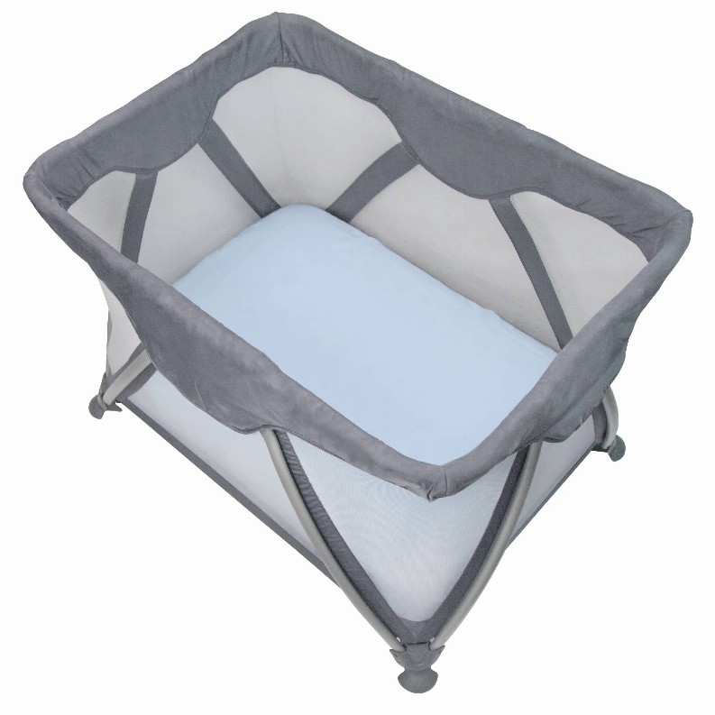Org.Interlock Portable Play Pen Fitted Sheet - Blue