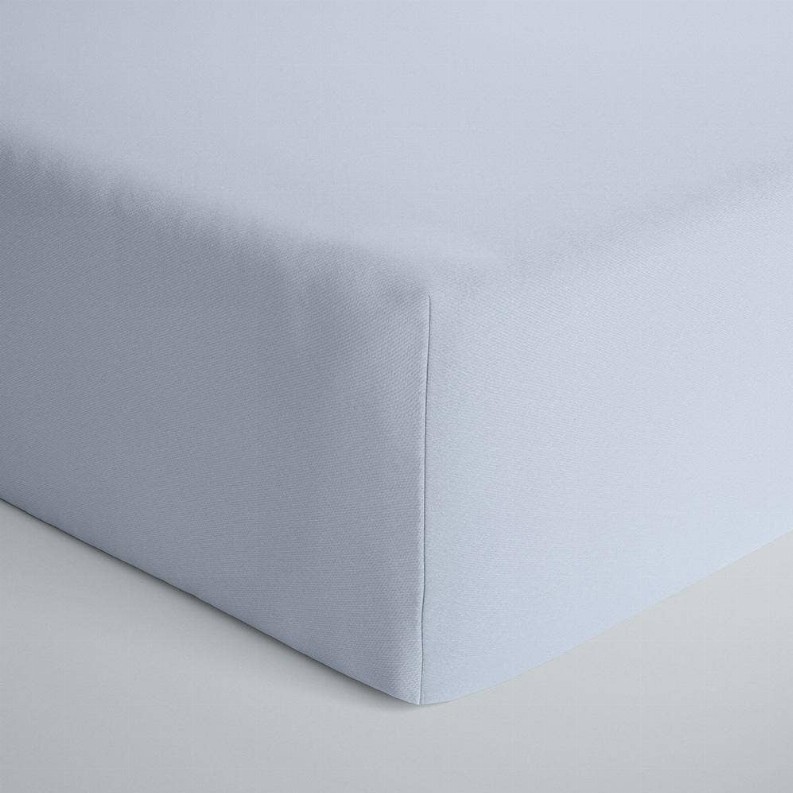Percale Fitted Crib Sheet - Blue