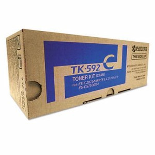 Kyocera TK-592C Original Toner Cartridge - Laser - 5000 Pages - Cyan - 1 Each