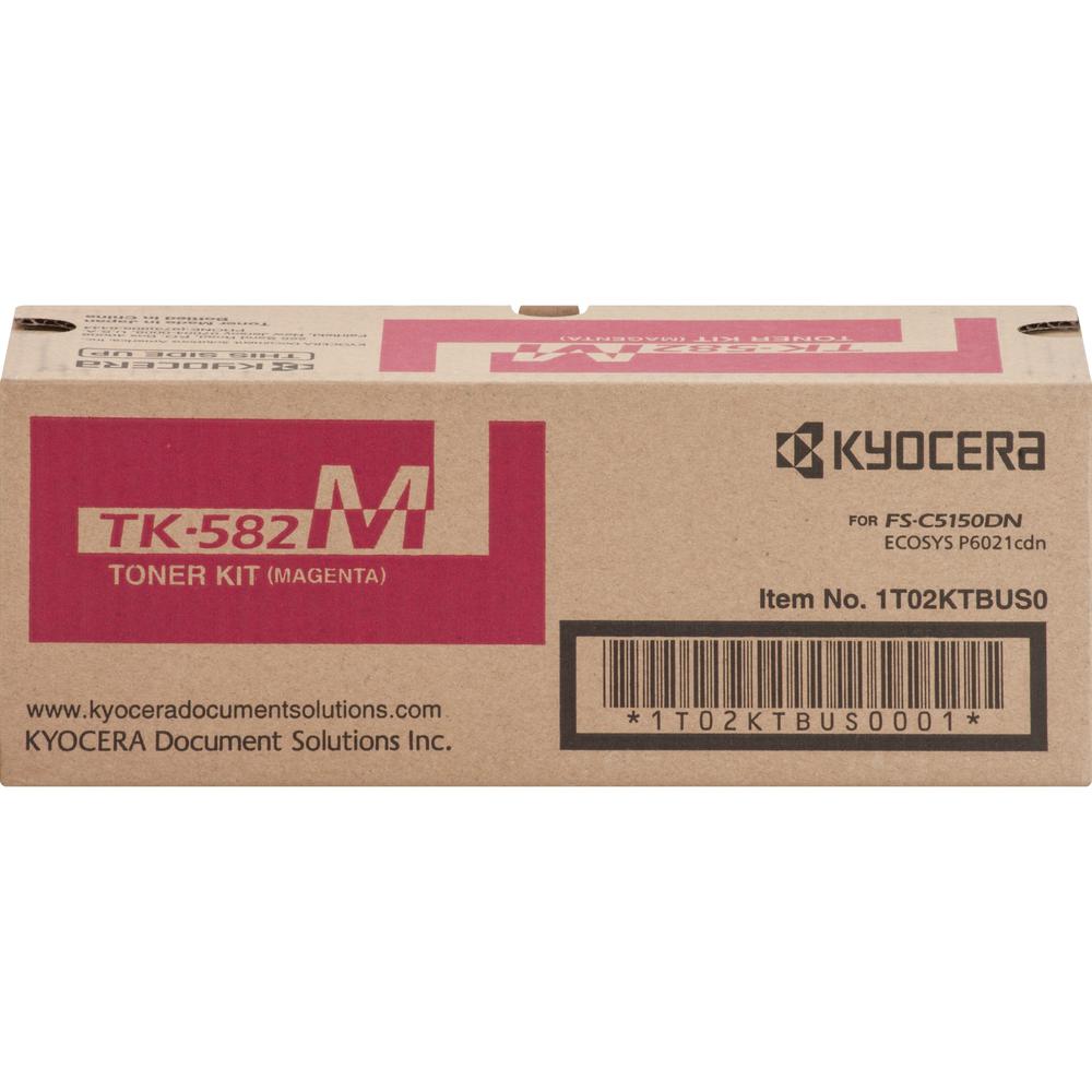 Kyocera TK-582M Original Toner Cartridge - Laser - 2800 Pages - Magenta - 1 Each