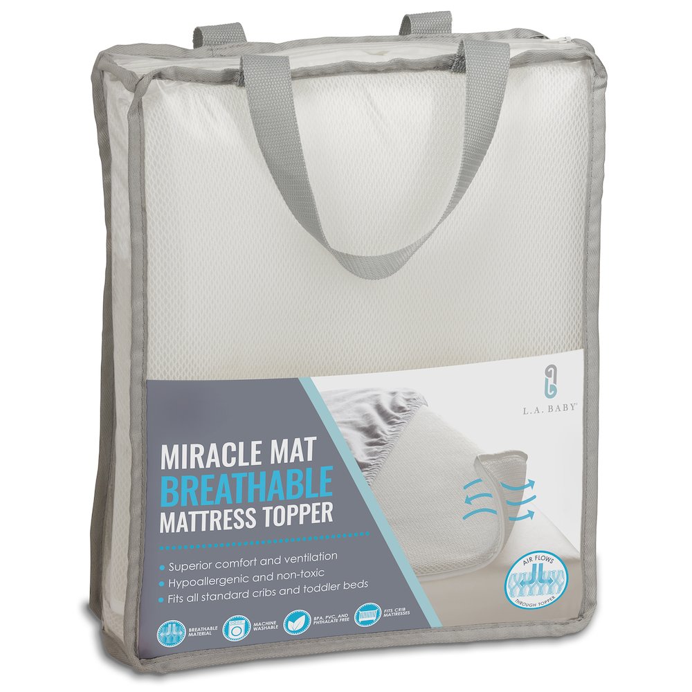 LA Baby Breathable Miracle Mat - Superior Ventilation Crib MattressTopper